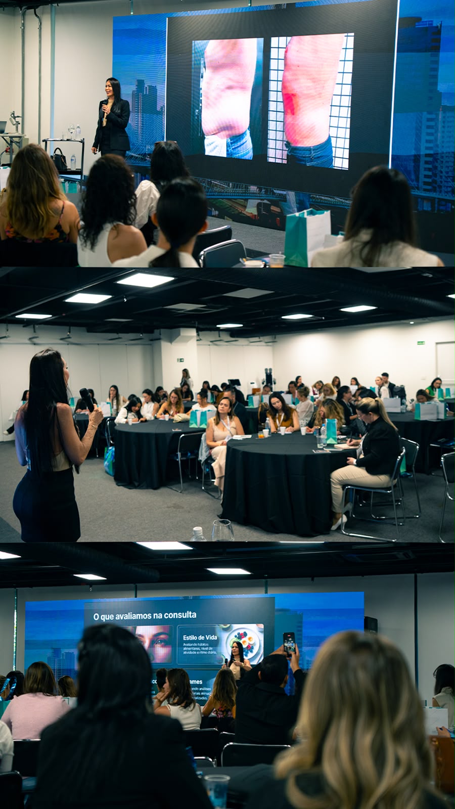 Dra. Alexandra ministrando aula presencial